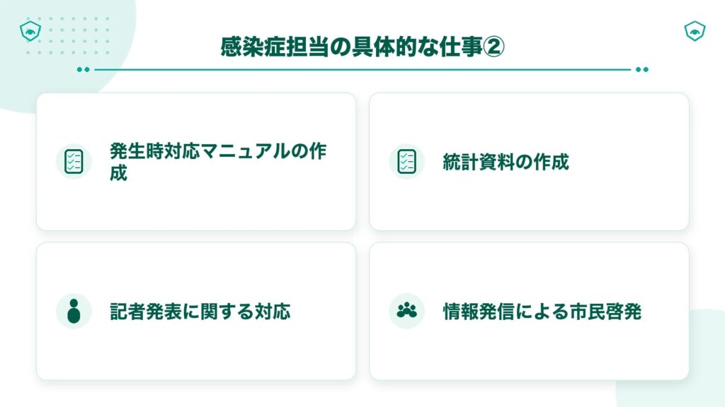 感染症担当の具体的な仕事②